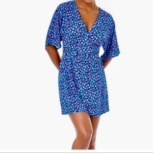 Lilly Pulitzer Parigi Skort Romper in Low Tide Navy Spotted Size Medium